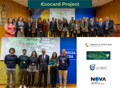 €cocard Project: UCIBIO researchers awarded 2nd prize by Banco de Portugal for turning old banknotes into sustainable cards